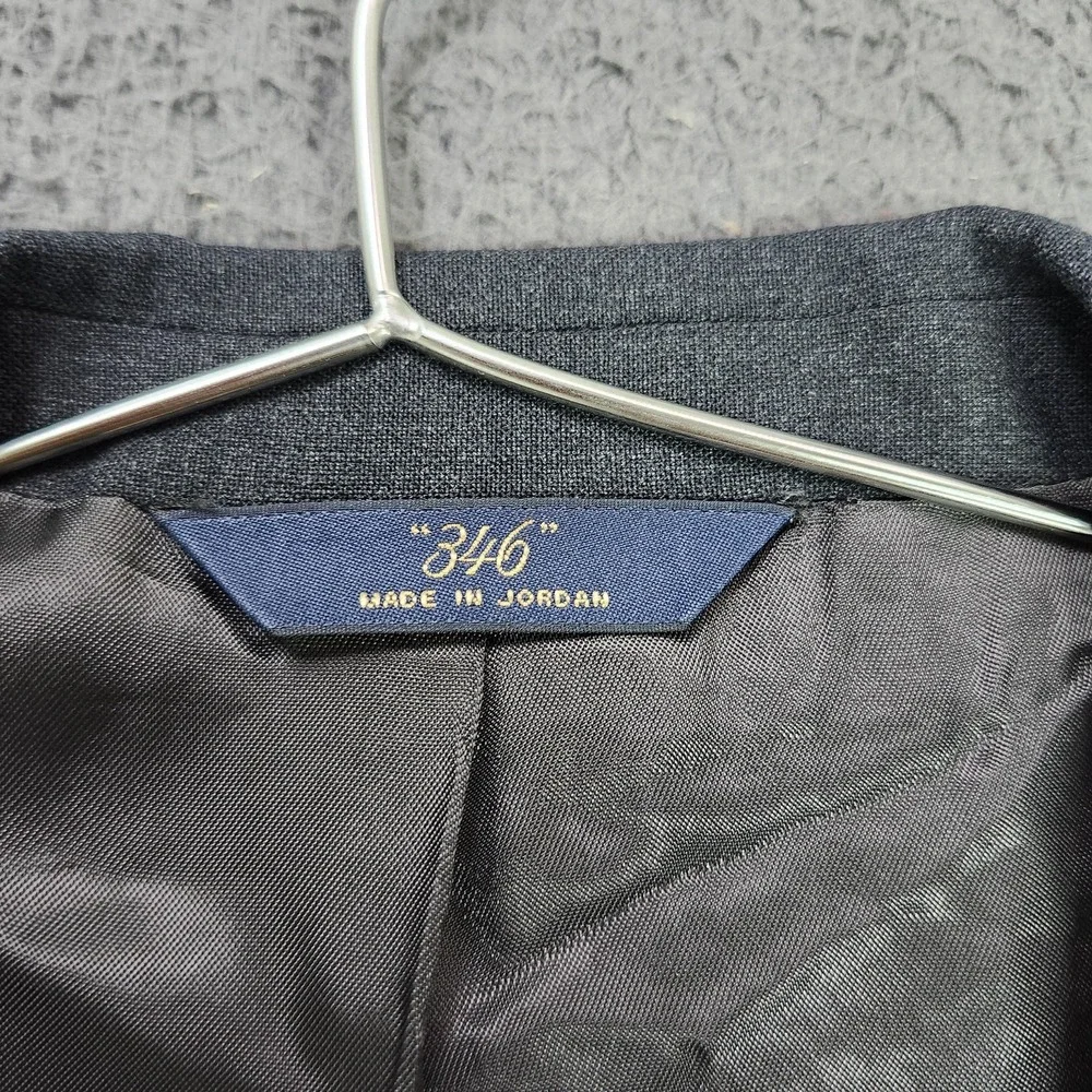 Brooks Brothers Suit Jacket Mens 46 Gray Wool 346 2 Button Blazer Classic Fit